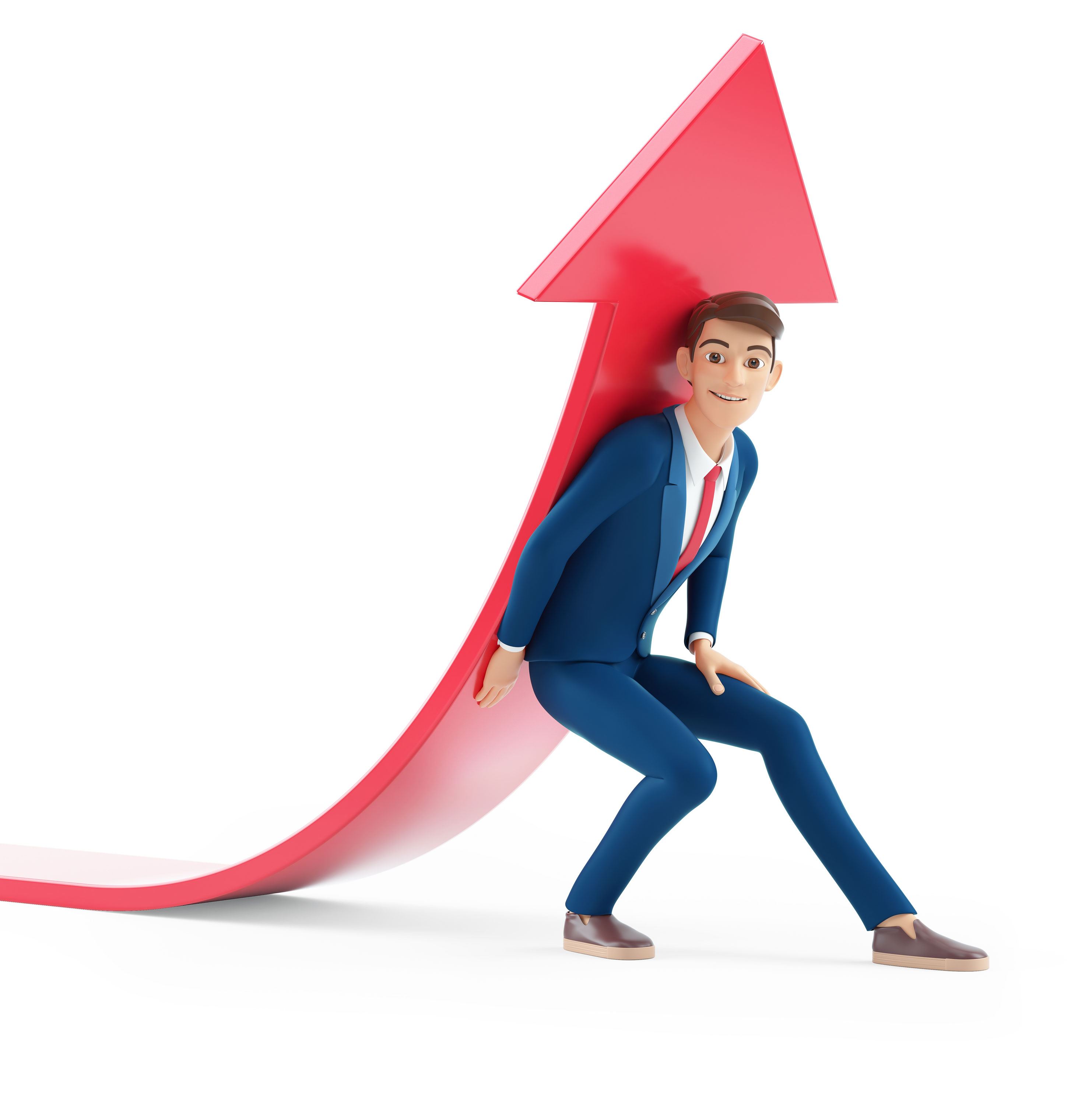 Businessman Lifting Arrow