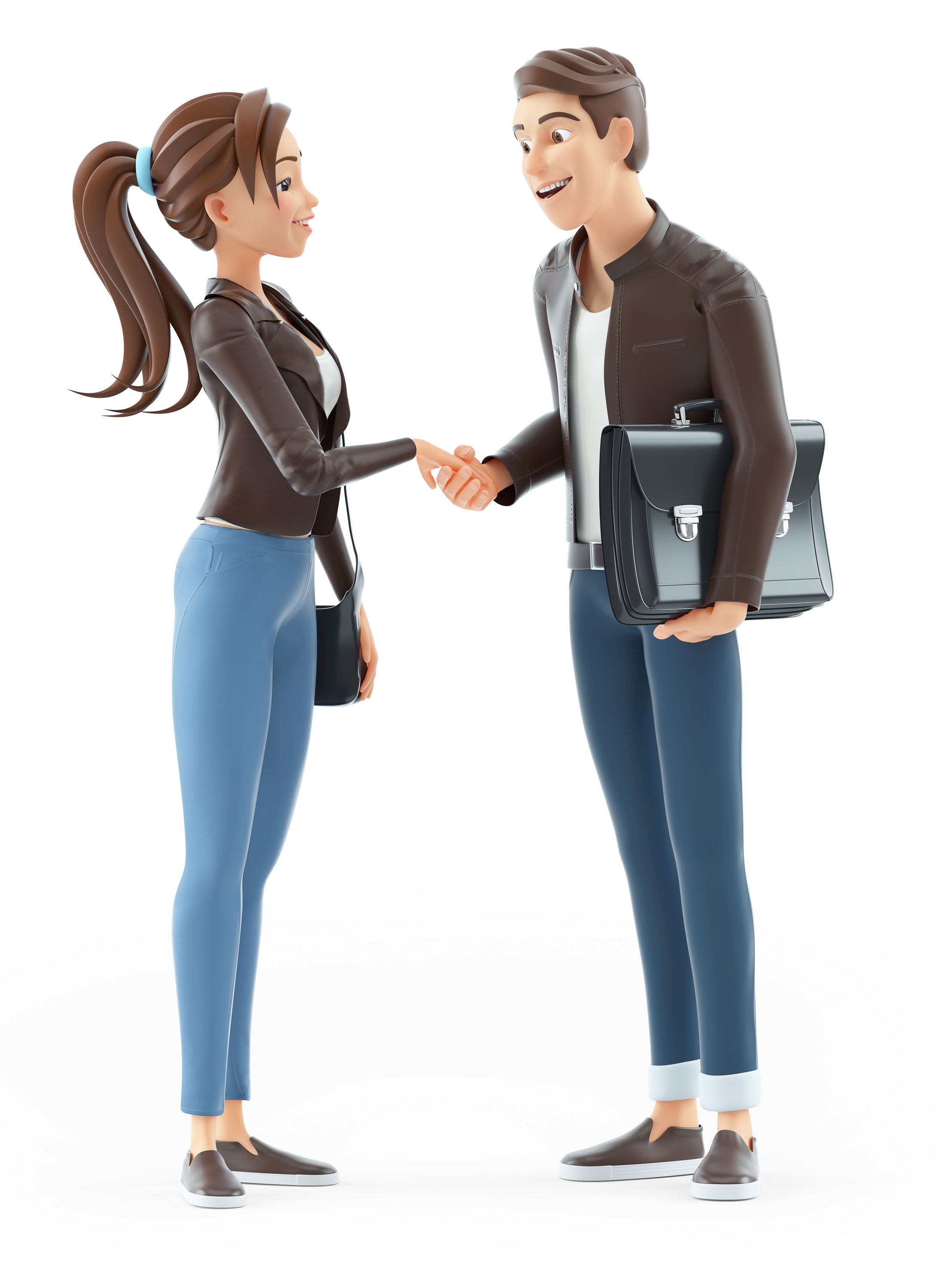 Man and Woman shaking hands