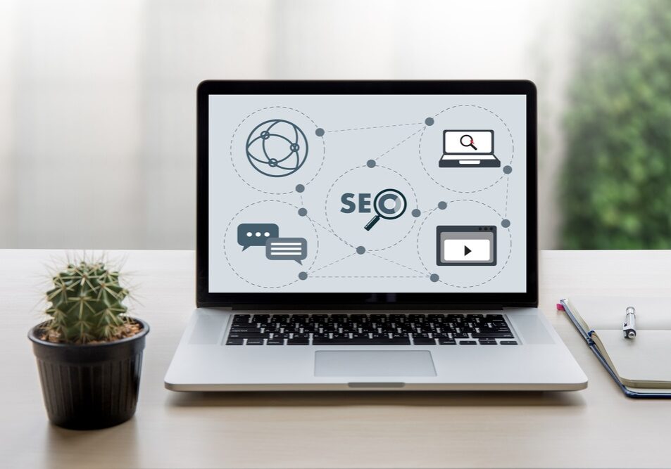 Local,Seo,Concept,Business,Team,Hands,At,Work,With,Financial SEO concept on the laptop