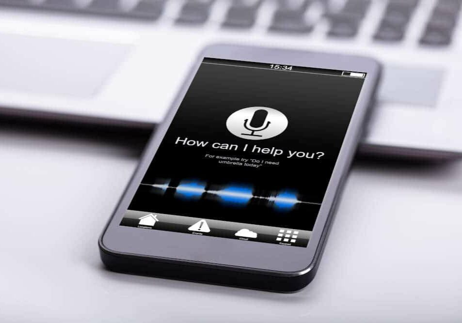 Smart Phone using voice search to help