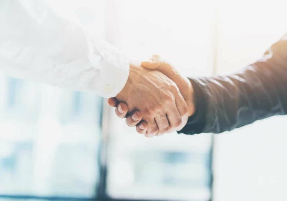 Business partnership meeting